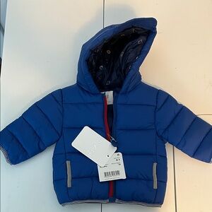 Mayoral newborn blue puffer jacket 0-1 months. NWT